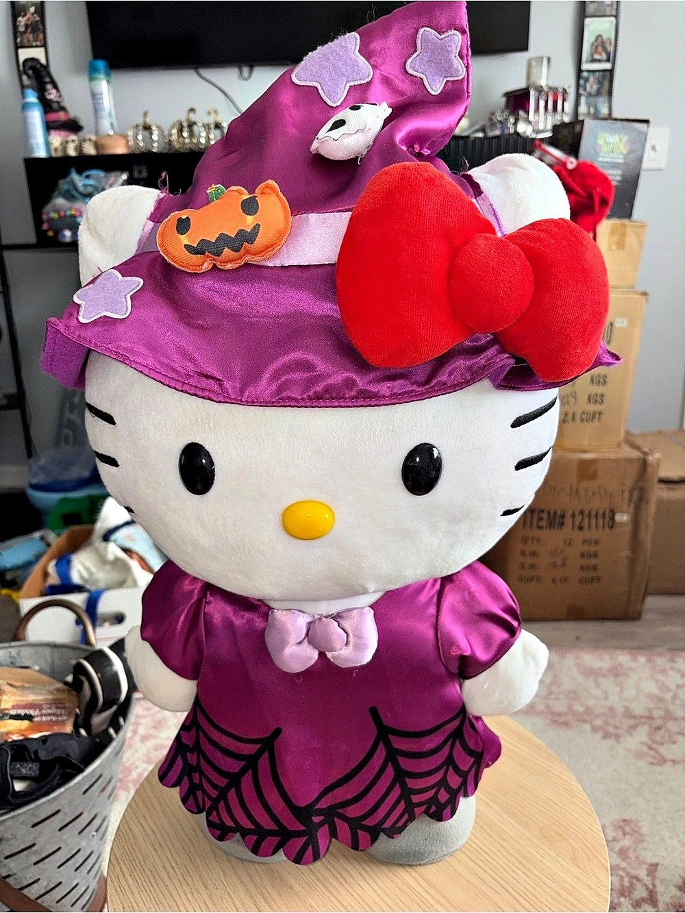 Sanrio Kidrobot x Hello Kitty Halloween Witch Plush Purple & Pink
